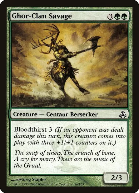 Ghor-Clan Savage, Magic card GPT 86 — Guildpact set