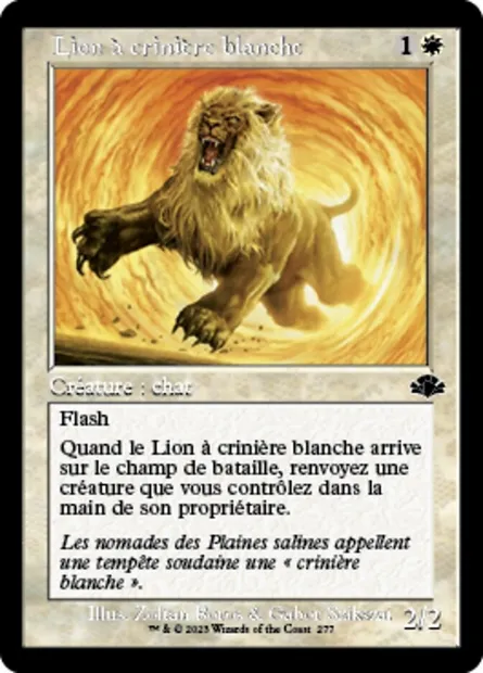 Lion à crinière blanche, carte Magic DMR 277 — extension Dominaria Remastered