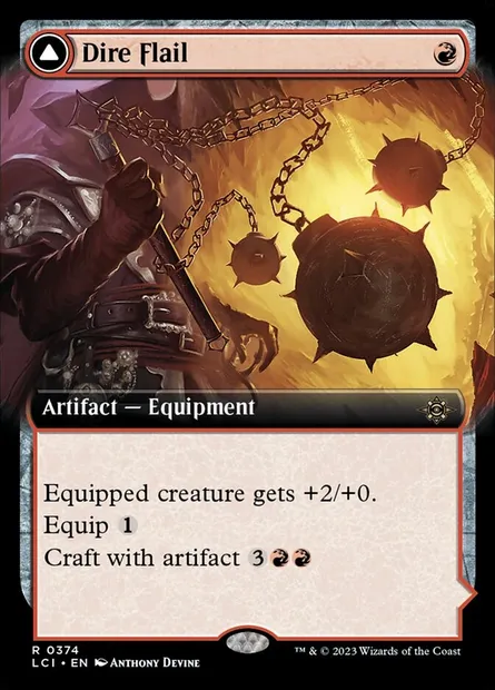 Dire Flail // Dire Blunderbuss, Magic card LCI 374 — The Lost Caverns of Ixalan set