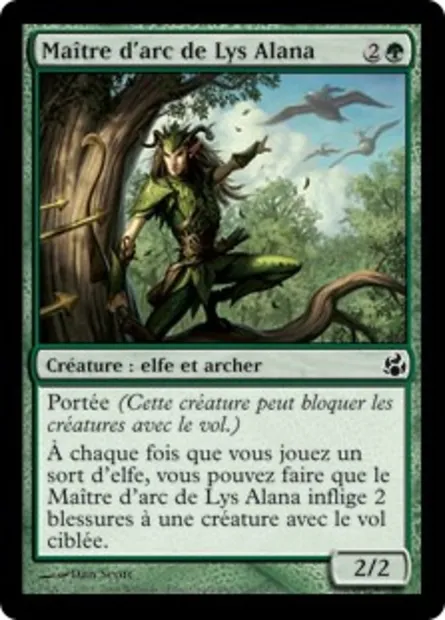 Maître d'arc de Lys Alana, carte Magic MOR 130 — extension Leveciel