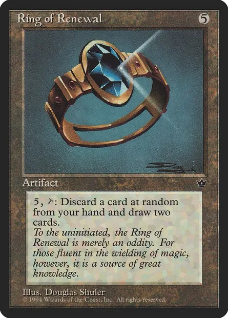 Ring of Renewal, Magic card FEM 89 — Fallen Empires set