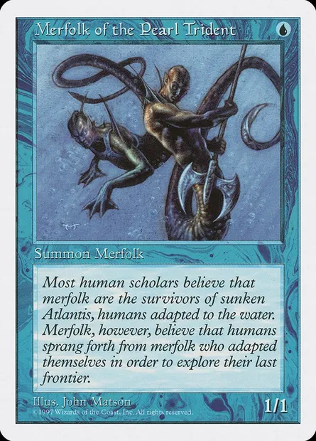 Merfolk of the Pearl Trident, Magic card 5ED 104 — Fifth Edition set