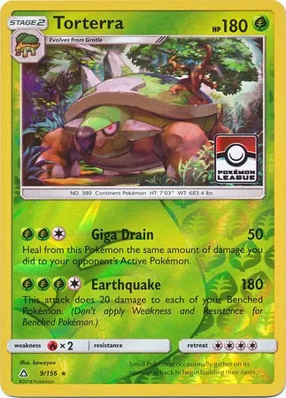 Torterra, carte Pokémon LGP 009-3 — extension League Promos
