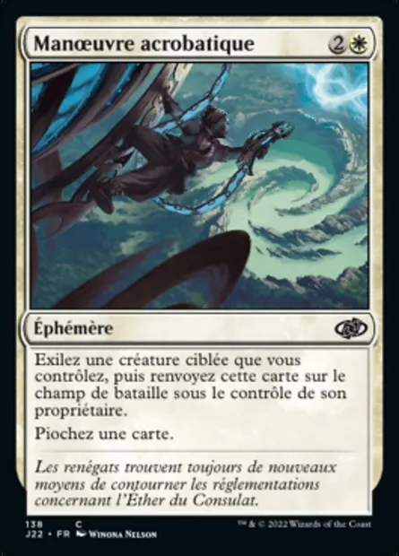 Manœuvre acrobatique, carte Magic J22 138 — extension Jumpstart 2022