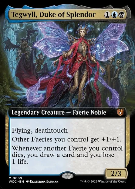 Tegwyll, duc de la splendeur, carte Magic WOC 39 — extension Wilds of Eldraine Commander