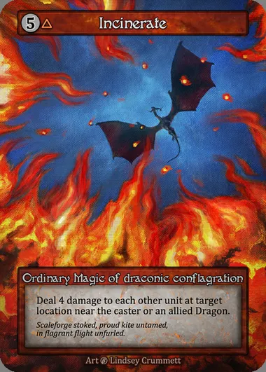 Incinerate, carte Sorcery BET 231 — extension Beta