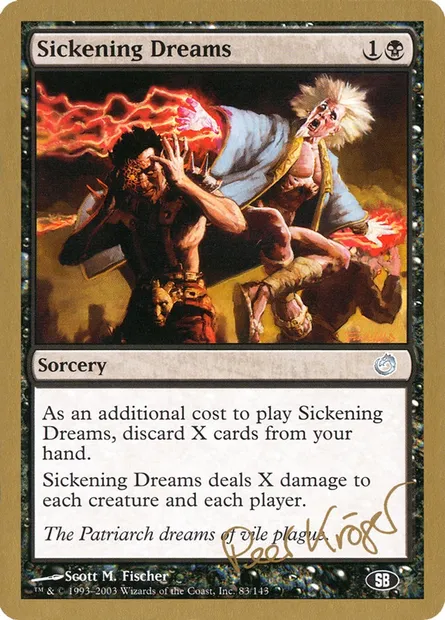 Rêves maladifs, carte Magic WC03 pk83sb — extension World Championship Decks 2003
