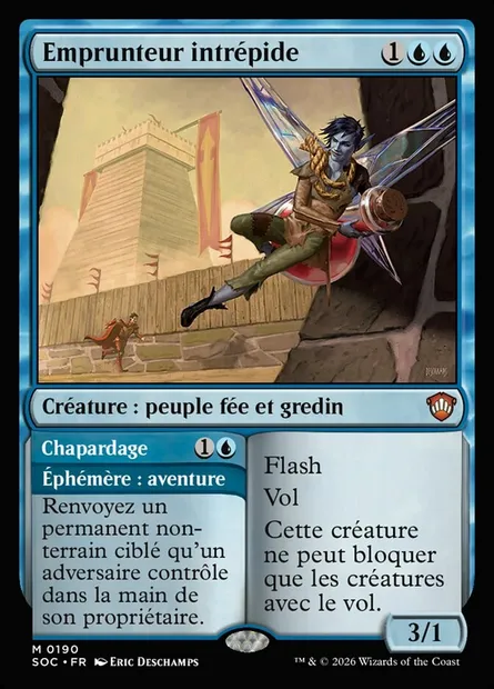 Emprunteur intrépide // Petty Theft, carte Magic SOC 190 — extension Secrets of Strixhaven Commander