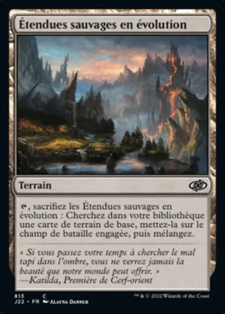Étendues sauvages en évolution, carte Magic J22 813 — extension Jumpstart 2022