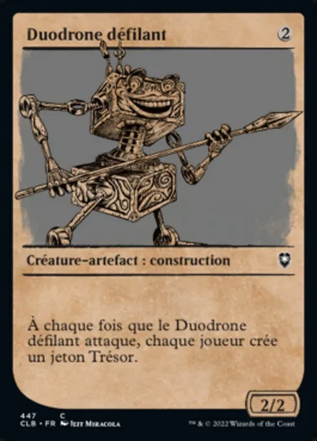 Duodrone défilant, carte Magic CLB 447 — extension Commander Légendes : la bataille de la Porte de Baldur