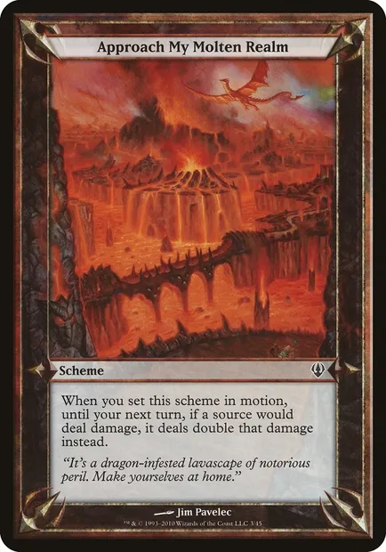 Approach My Molten Realm, carte Magic OARC 3★ — extension Archenemy Schemes