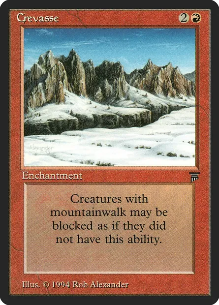Crevasse, Magic card LEG 138 — Legends set