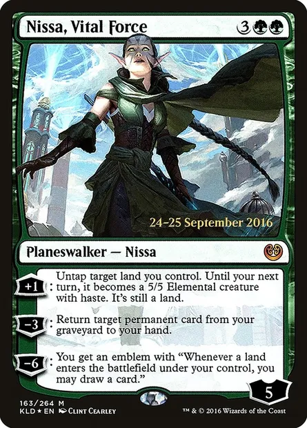 Nissa, force vitale, carte Magic PKLD 163s — extension Kaladesh Promos