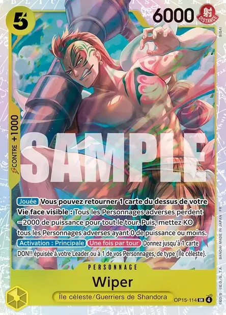Wiper, carte One Piece OP15-114 — extension AVENTURE SUR L'ÎLE DE DIEU