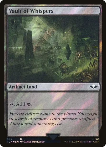 Caveau des chuchotements, carte Magic 40K 305★ — extension Warhammer 40,000 Commander