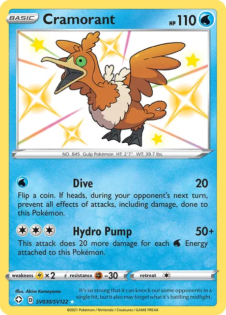 Cramorant, Pokémon card SHF SV030 — Shining Fates set