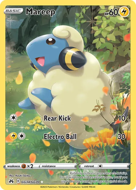 Mareep, Pokémon card CRZ GG34 — Crown Zenith set