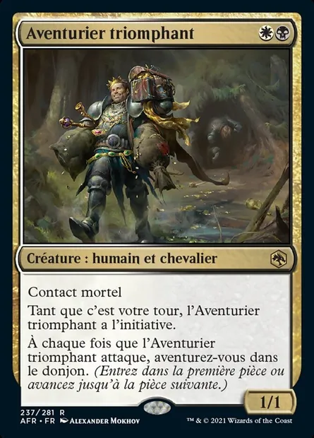 Aventurier triomphant, carte Magic AFR 237 — extension Forgotten Realms: Aventures dans les Royaumes Oubliés