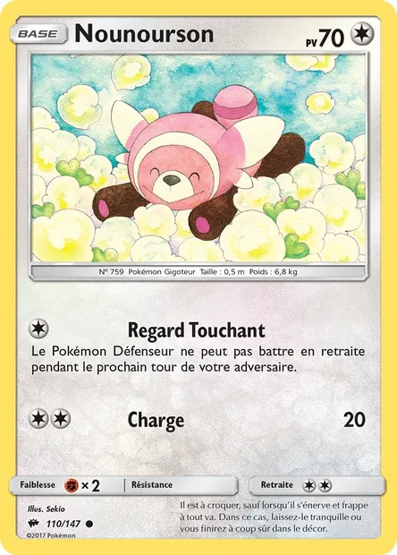 Nounourson, carte Pokémon BUS 110 — extension Ombres Ardentes