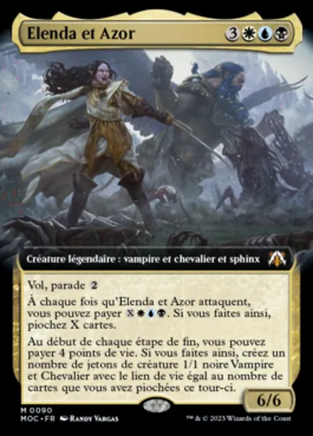 Elenda et Azor, carte Magic MOC 90 — extension March of the Machine Commander