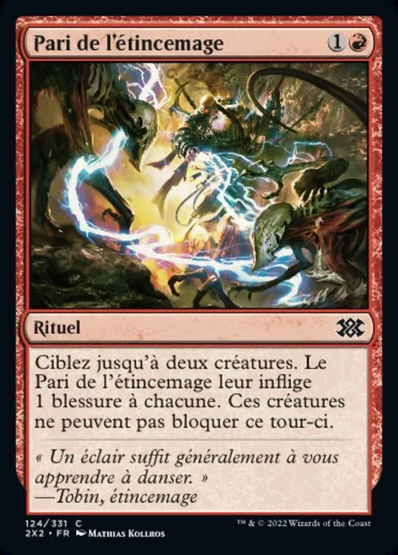 Pari de l'étincemage, carte Magic 2X2 124 — extension Double Masters 2022