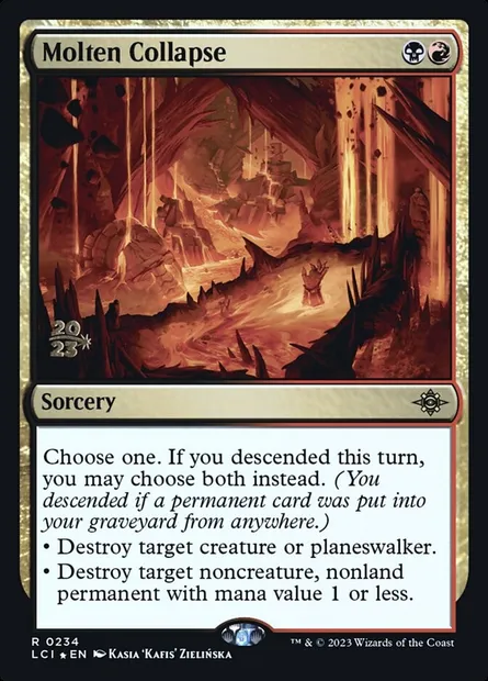 Molten Collapse, Magic card PLCI 234s — The Lost Caverns of Ixalan Promos set