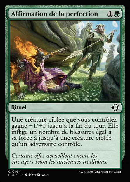 Affirmation de la perfection, carte Magic ECL 164 — extension Lorwyn Eclipsed