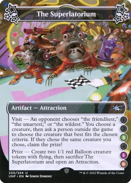 The Superlatorium, carte Magic UNF 230e — extension Unfinity