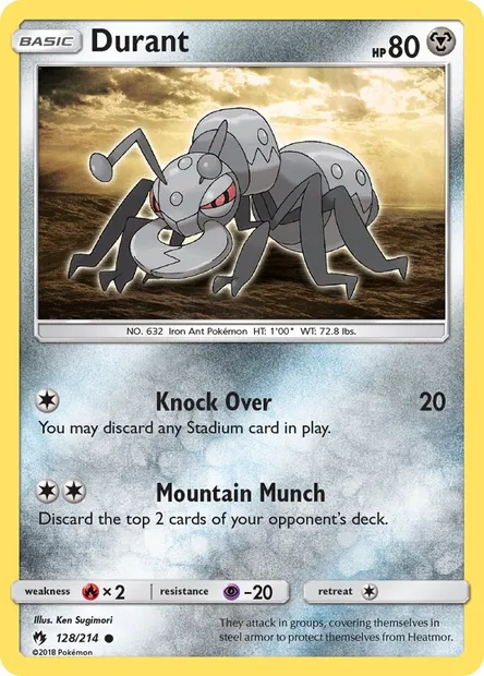 Durant, Pokémon card LOT 128 — Lost Thunder set