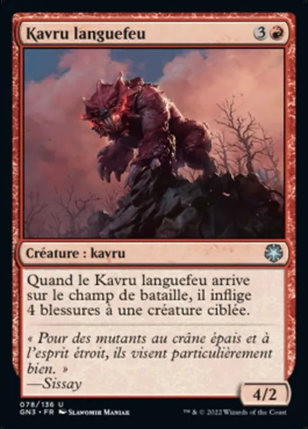 Kavru languefeu, carte Magic GN3 78 — extension Game Night: Free-for-All