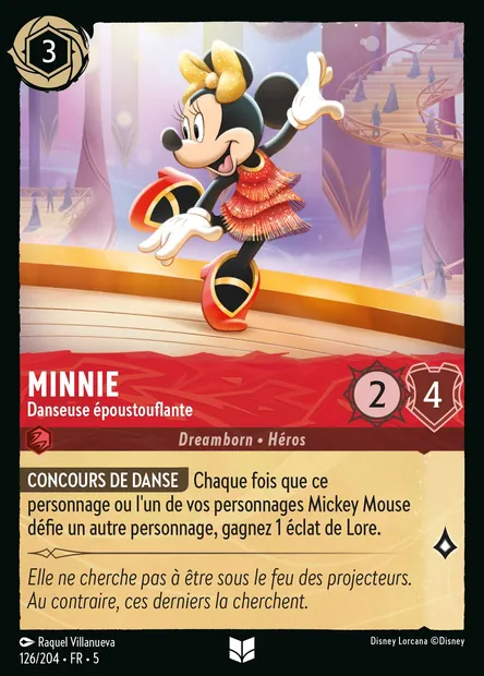 Minnie - Danseuse époustouflante, carte Disney Lorcana CH5-126 — extension Ciel Scintillant