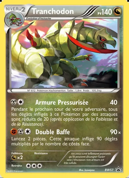 Tranchodon, carte Pokémon BW 57 — extension Promo BW