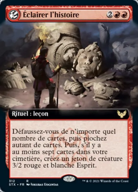 Éclairer l'histoire, carte Magic STX 312 — extension Strixhaven: l'Académie des Mages