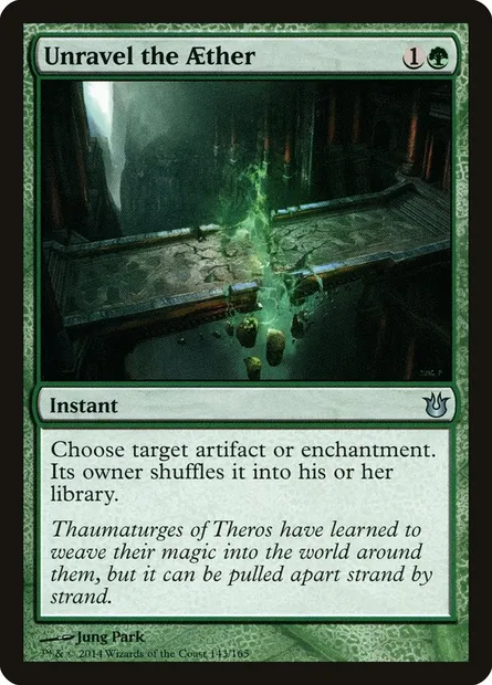 Unravel the Aether, Magic card BNG 143 — Born of the Gods set