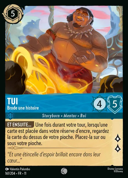 Tui - Brode une histoire, carte Disney Lorcana CH11-161 — extension Givresort