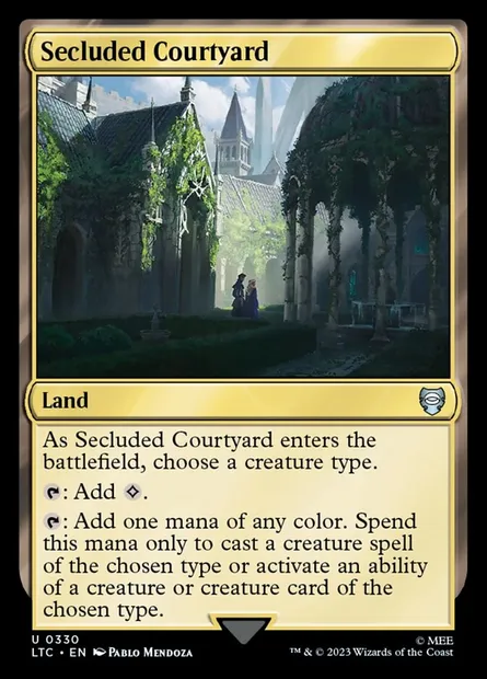 Secluded Courtyard, Magic card LTC 330 — Tales of Middle-earth Commander set