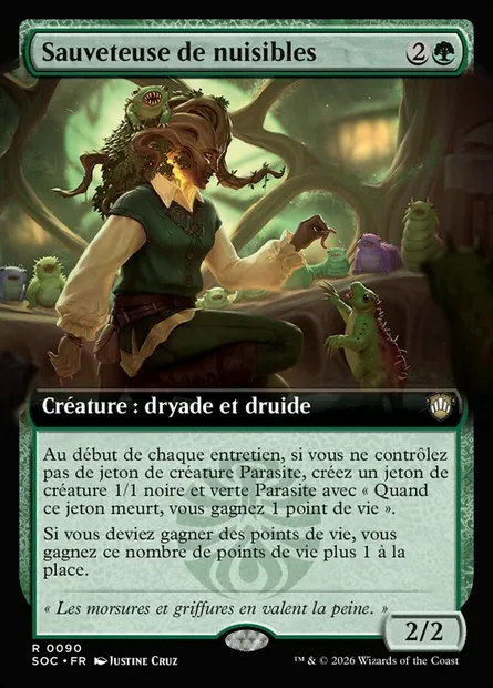 Sauveteuse de nuisibles, carte Magic SOC 90 — extension Secrets of Strixhaven Commander
