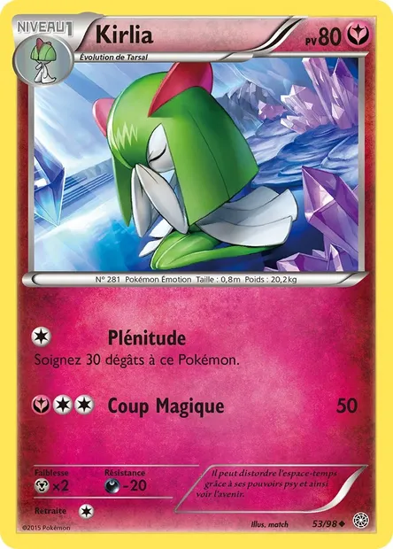 Kirlia, carte Pokémon AOR 53 — extension Origines Antiques