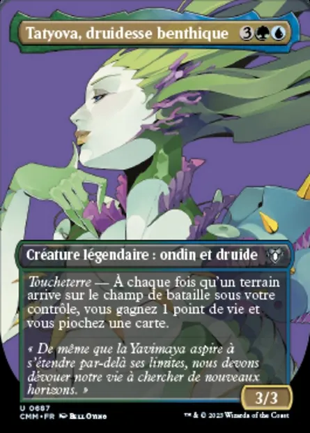 Tatyova, druidesse benthique, carte Magic CMM 687 — extension Commander Masters