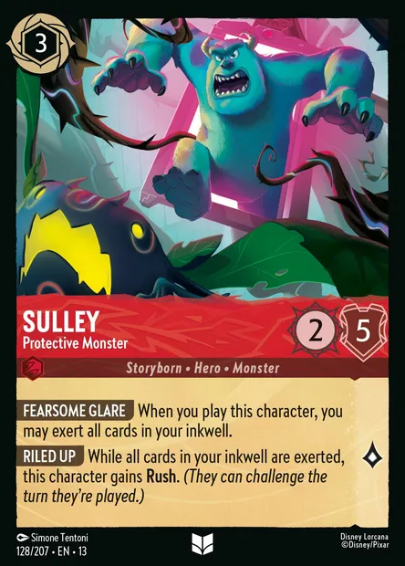 Sulley - Protective Monster, Disney Lorcana card CH13-128 — Attack of the Vine! set