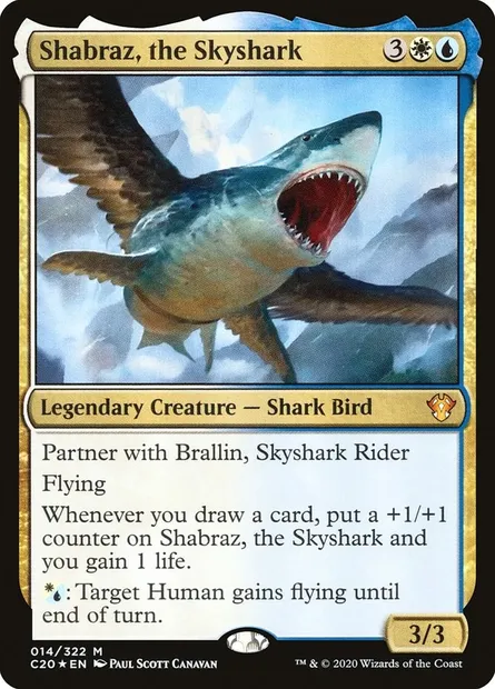 Shabraz, the Skyshark, Magic card C20 14 — Commander 2020 set