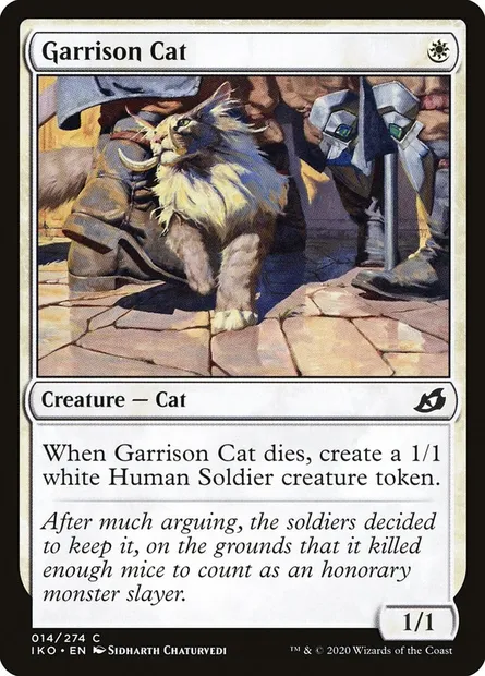 Garrison Cat, Magic card IKO 14 — Ikoria: Lair of Behemoths set