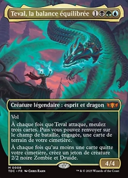 Teval, la balance équilibrée, carte Magic TDC 8 — extension Tarkir: Dragonstorm Commander
