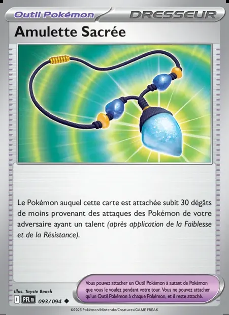Amulette Sacrée, carte Pokémon PFL 093 — extension Flammes Fantasmagoriques