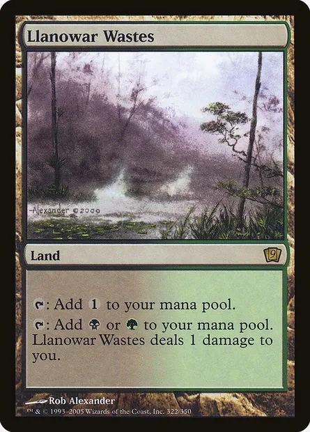 Llanowar Wastes, Magic card 9ED 322★ — Ninth Edition set
