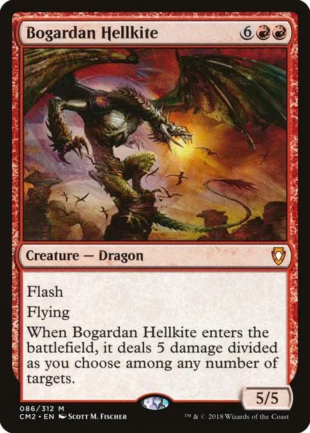Bogardan Hellkite, Magic card CM2 86 — Commander Anthology Volume II set