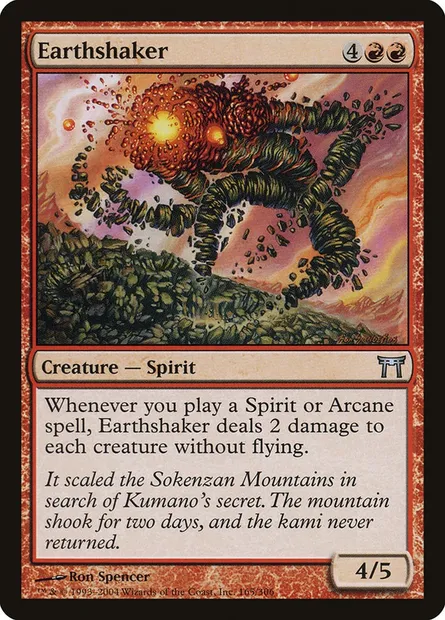 Earthshaker, Magic card CHK 165 — Champions of Kamigawa set