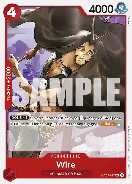 Wire, carte One Piece OP09-017 — extension LES NOUVEAUX EMPEREURS