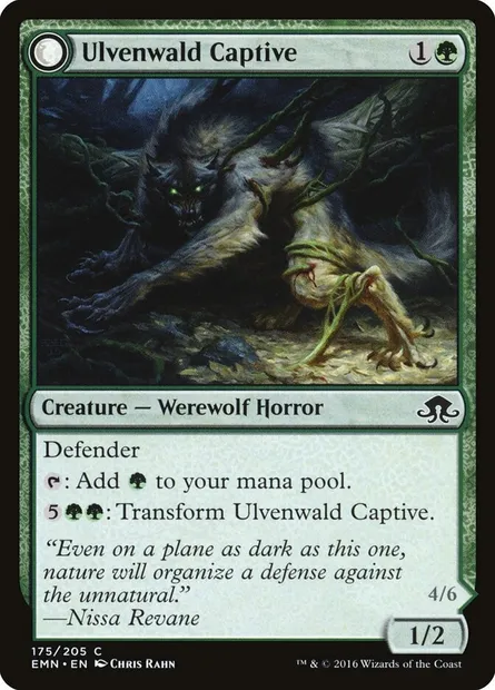 Ulvenwald Captive // Ulvenwald Abomination, Magic card EMN 175 — Eldritch Moon set