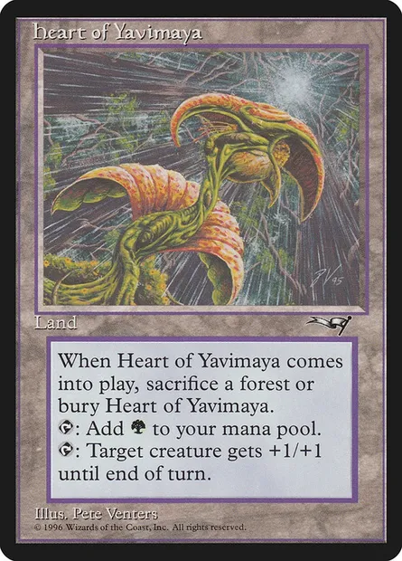 COEur de la Yavimaya, carte Magic ALL 138 — extension Alliances